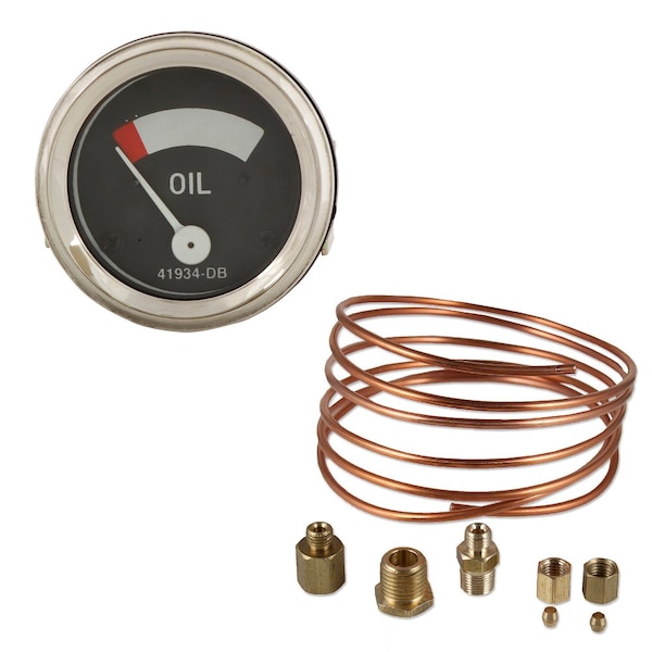 Aic Replacement Parts Oil Pressure Gauge & Oil Line Combo Kit Fits FARMALL H HV M MV W4 Supers 41934DB KT-GAH30-0035 - main